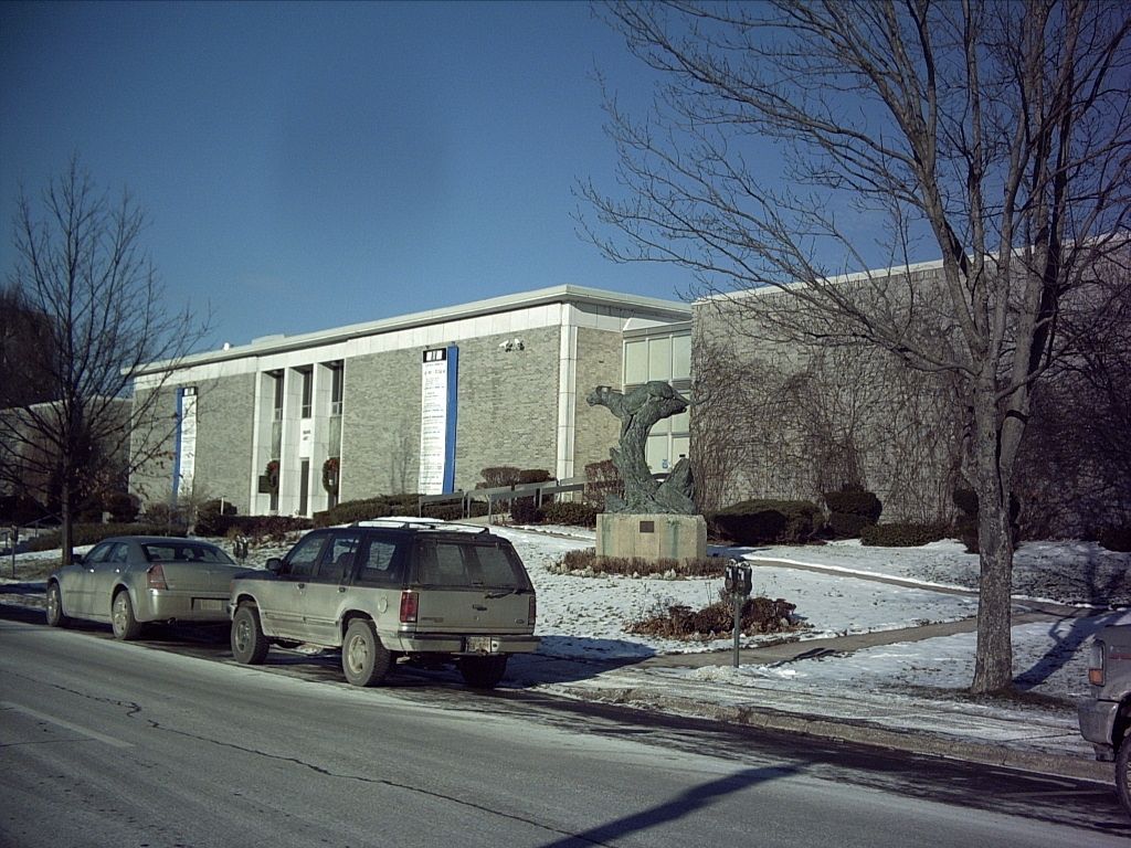 The Beaverbrook Art Gallery on a snowy afternoon