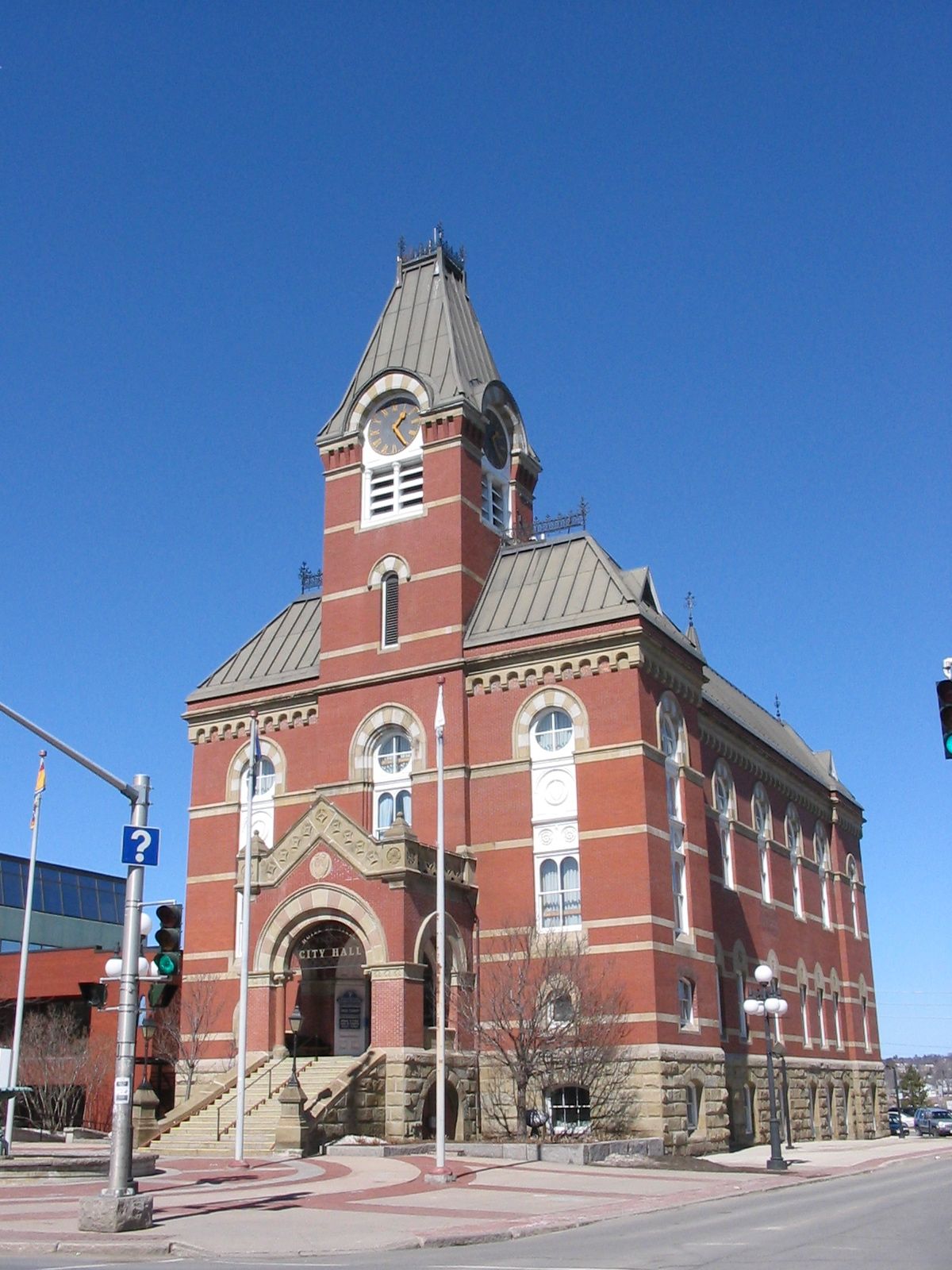 Fredericton City Hall with its Victorian clock tower