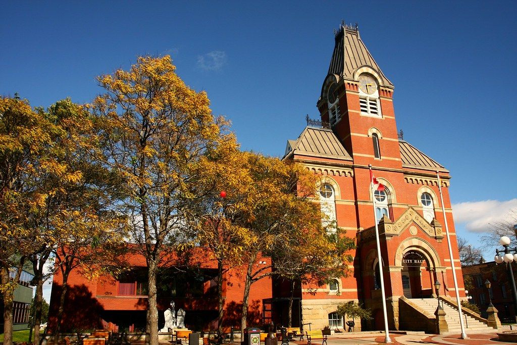 Fredericton City Hall in autumn colour